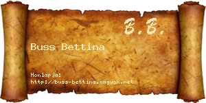 Buss Bettina névjegykártya