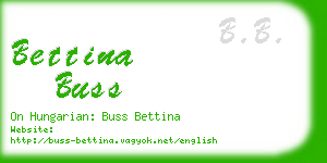 bettina buss business card